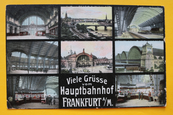 AK Frankfurt am Main / Grüsse vom hauptbahnhof / 1908 / Buchhandlung / Architektur